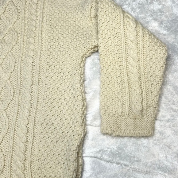Vtg Western Island Sweater Company Ireland Ivory Wool Sweater Child Age 6/7 Yrs - Picture 10 of 16